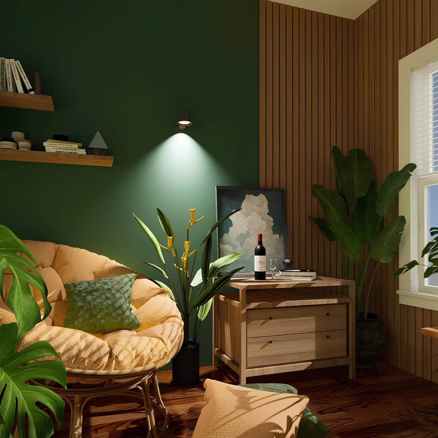 Wandlamp Minimalistisch Draadloos met 360° Draaibare Kop en USB Oplaadbaar