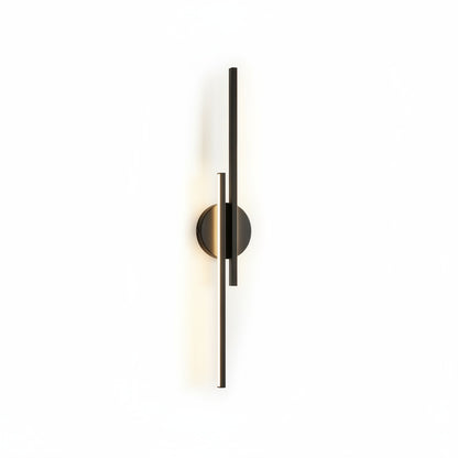 Wandlamp Minimalistisch LED met Dubbele Staaf en Ronde Wandplaat