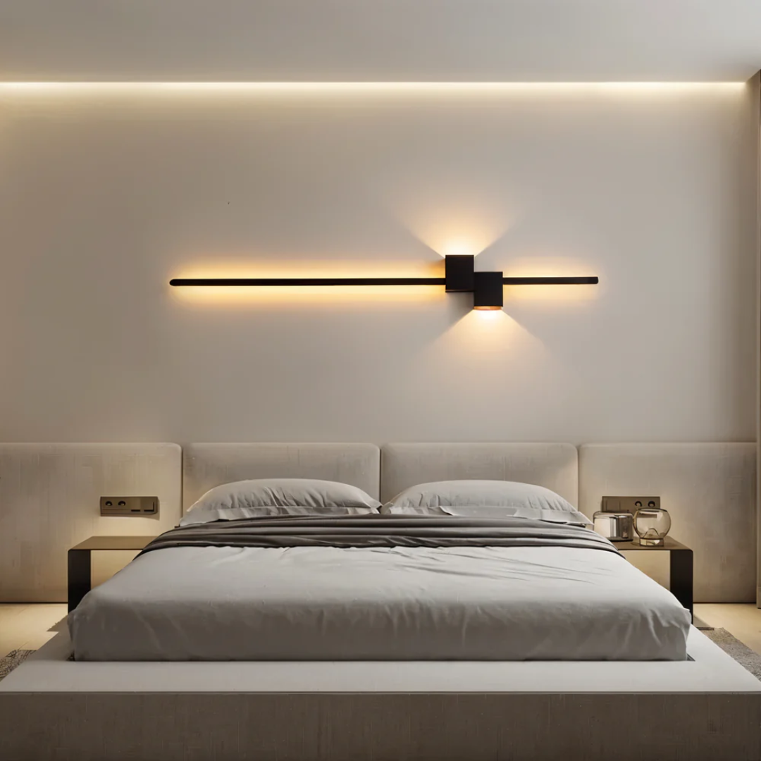 Wandlamp Minimalistisch LED met Langwerpige Staaf en Warm Licht