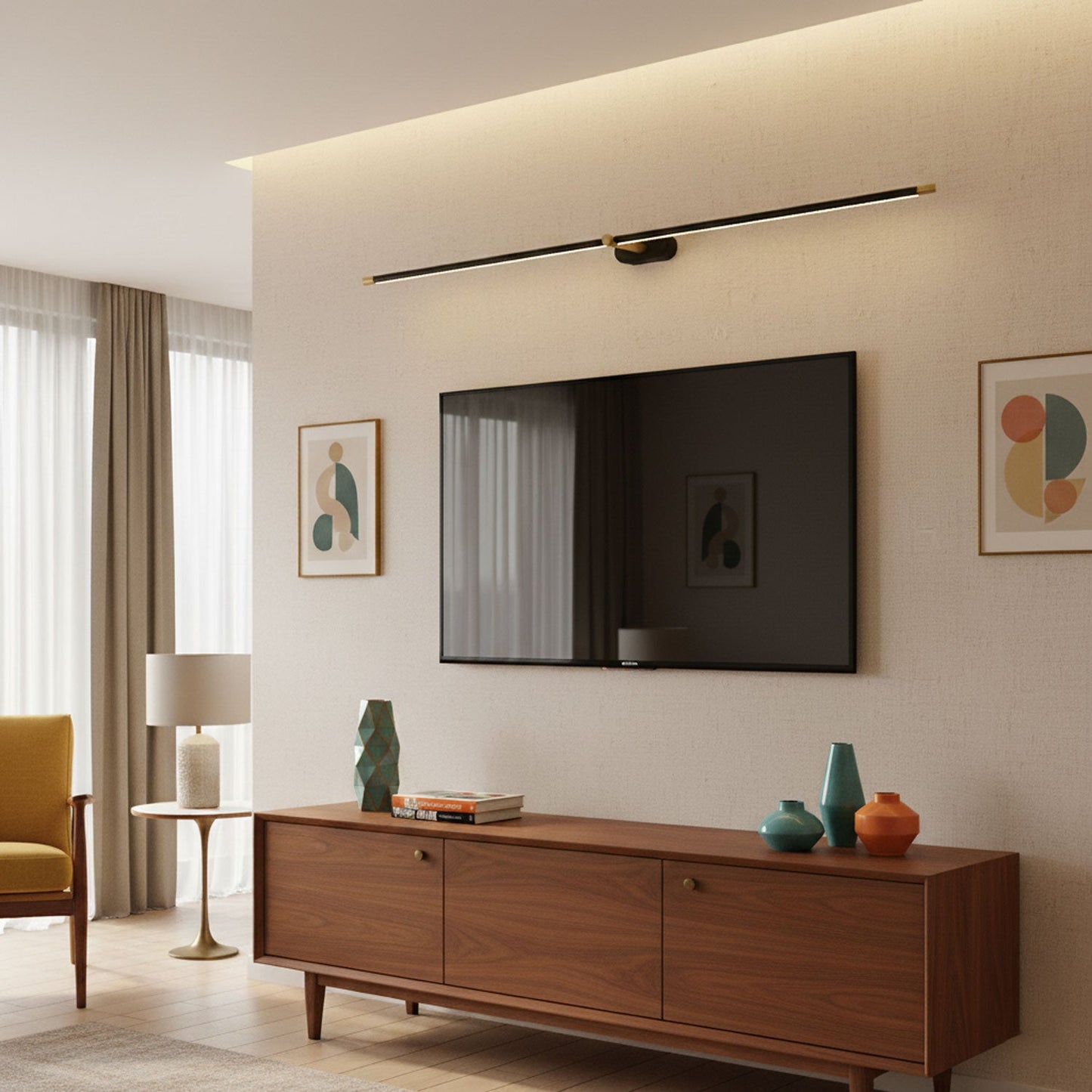 Wandlamp Minimalistisch Lineair Draadloos met Dimmer en Afstandsbediening