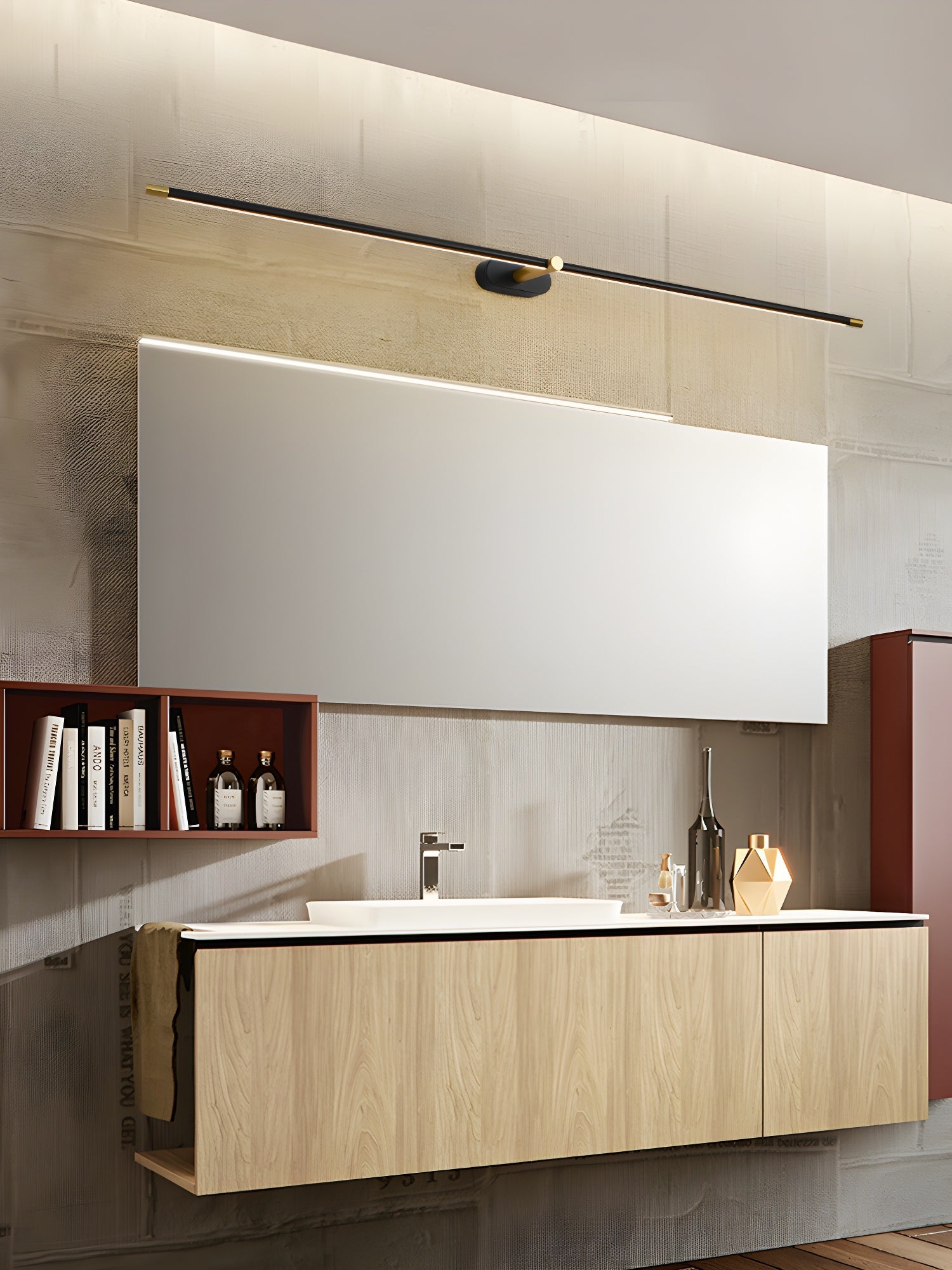 Wandlamp Minimalistisch Lineair Draadloos met Dimmer en Afstandsbediening
