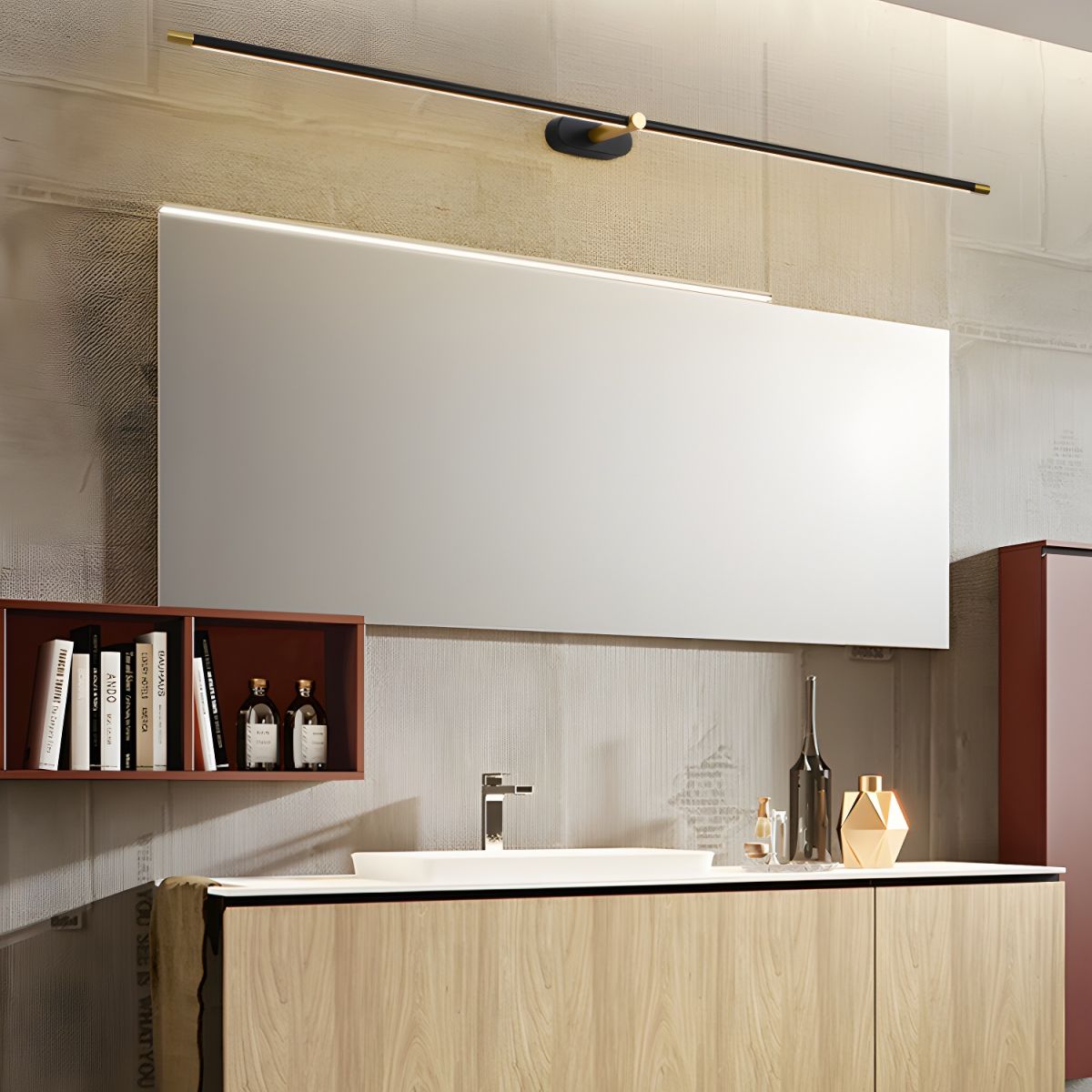 Wandlamp Minimalistisch Lineair Draadloos met Dimmer en Afstandsbediening