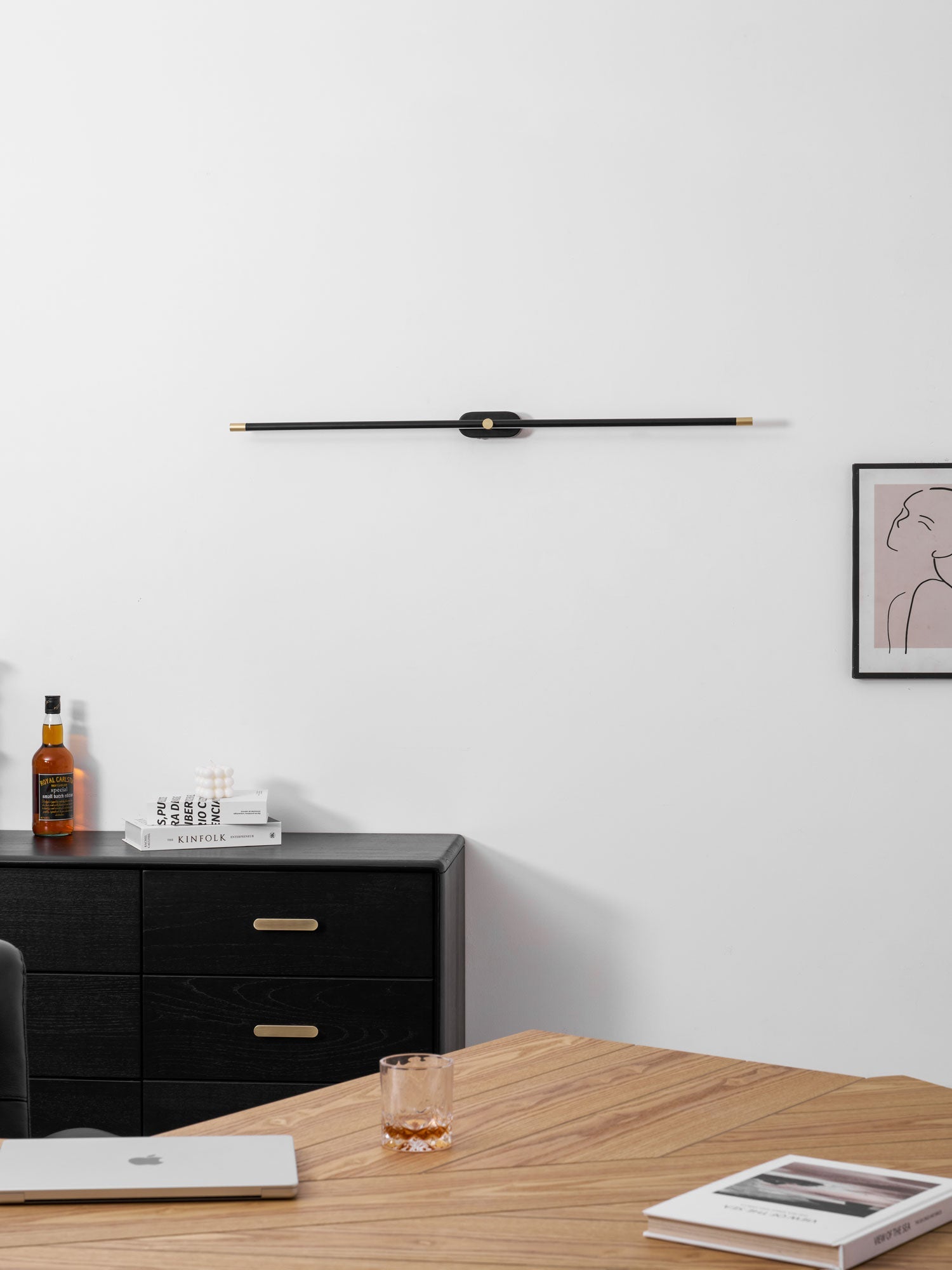 Wandlamp Minimalistisch Lineair Draadloos met Dimmer en Afstandsbediening