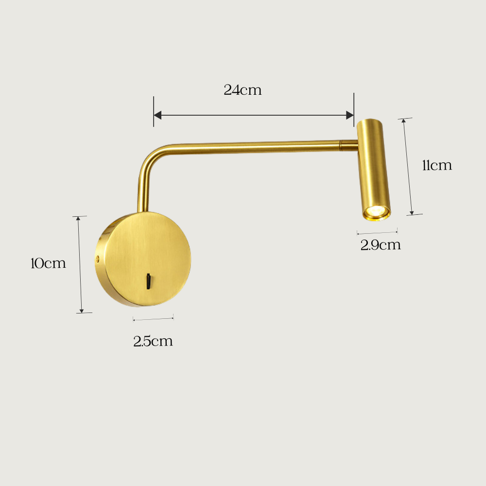 Wandlamp Minimalistisch met Draaibare Arm en Gerichtlicht voor Lezen