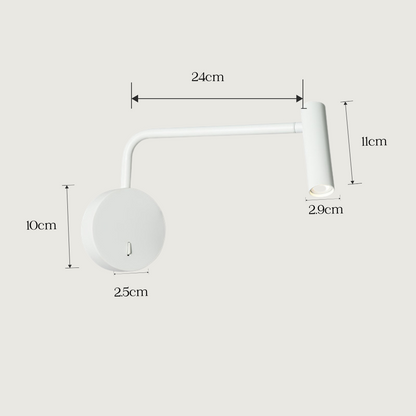 Wandlamp Minimalistisch met Draaibare Arm en Gerichtlicht voor Lezen