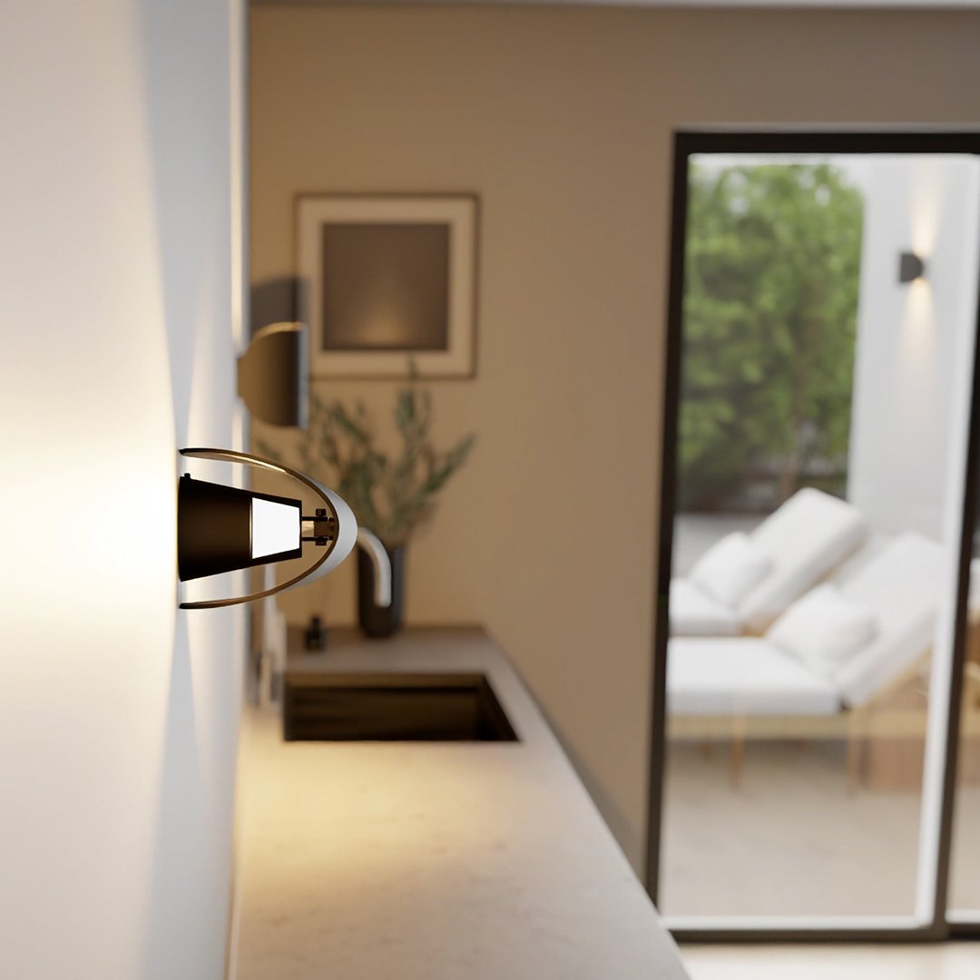 Wandlamp Minimalistisch met Draaibare Kap en Up-Down Verlichting