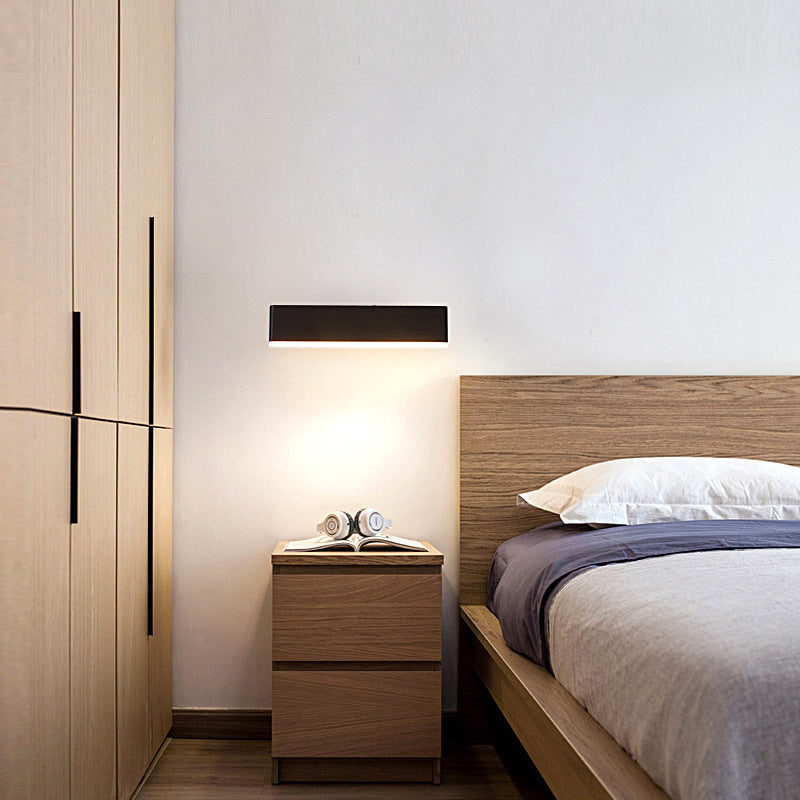 Wandlamp Minimalistisch met Draaibare Rechthoekige Kap en Geïntegreerde LED