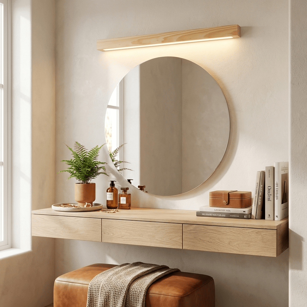 Wandlamp Minimalistisch met Geïntegreerde LED en Houten Behuizing