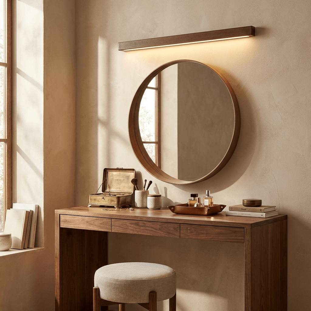 Wandlamp Minimalistisch met Geïntegreerde LED en Houten Behuizing