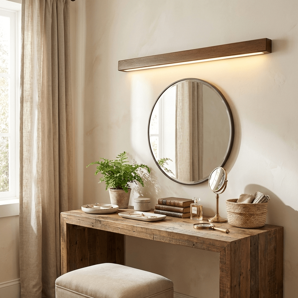 Wandlamp Minimalistisch met Geïntegreerde LED en Houten Behuizing