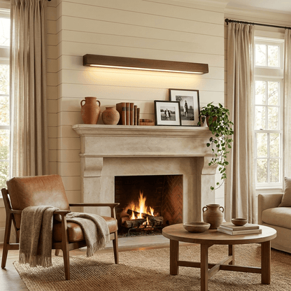 Wandlamp Minimalistisch met Geïntegreerde LED en Houten Behuizing