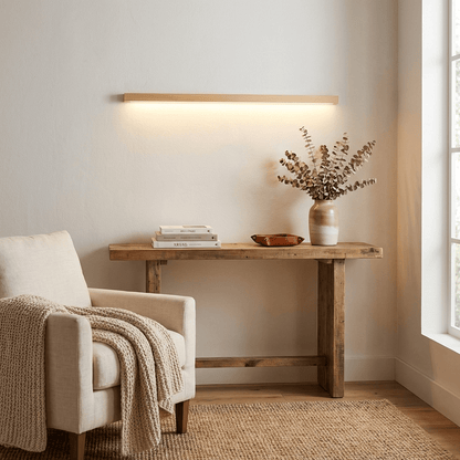 Wandlamp Minimalistisch met Geïntegreerde LED en Houten Behuizing