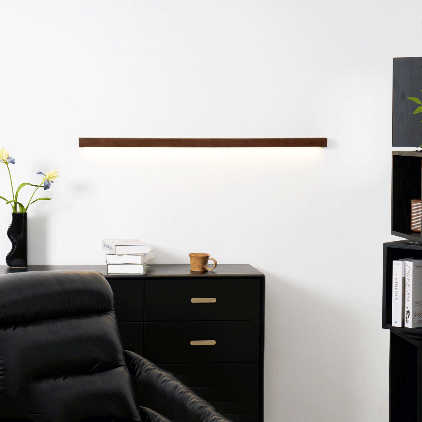 Wandlamp Minimalistisch met Geïntegreerde LED en Houten Behuizing