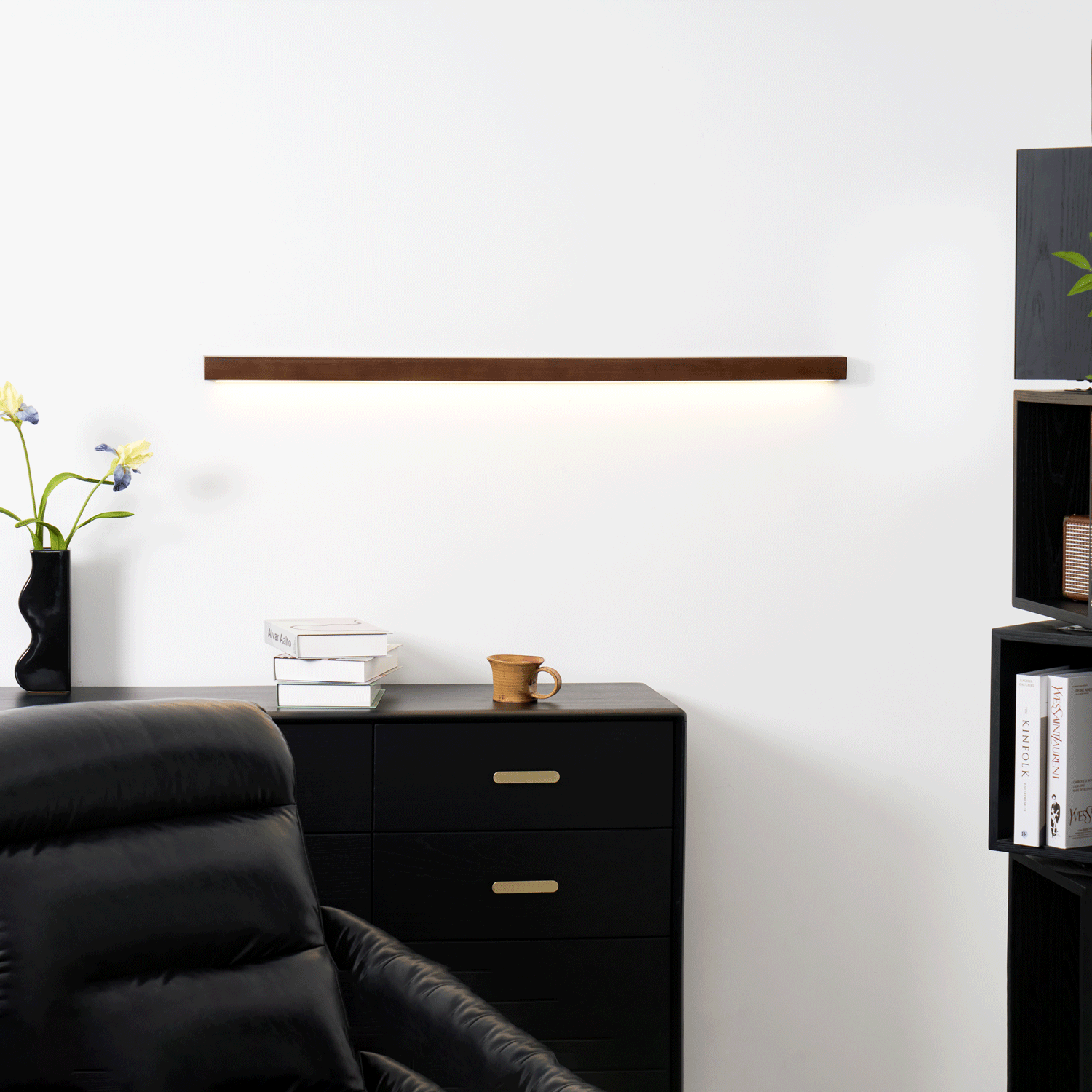 Wandlamp Minimalistisch met Geïntegreerde LED en Houten Behuizing