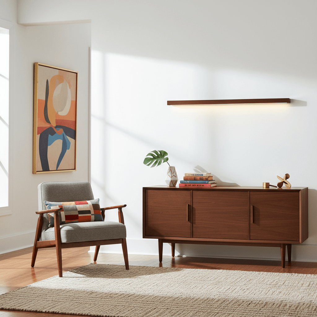 Wandlamp Minimalistisch met Geïntegreerde LED en Houten Behuizing
