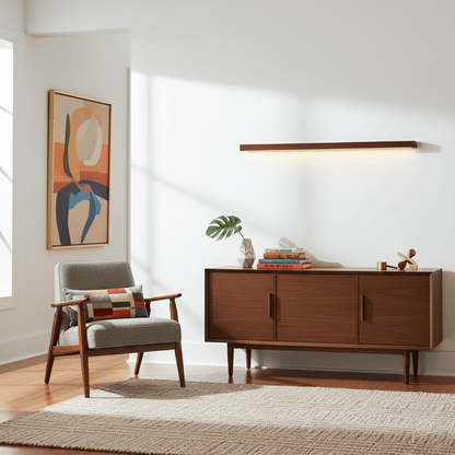 Wandlamp Minimalistisch met Geïntegreerde LED en Houten Behuizing