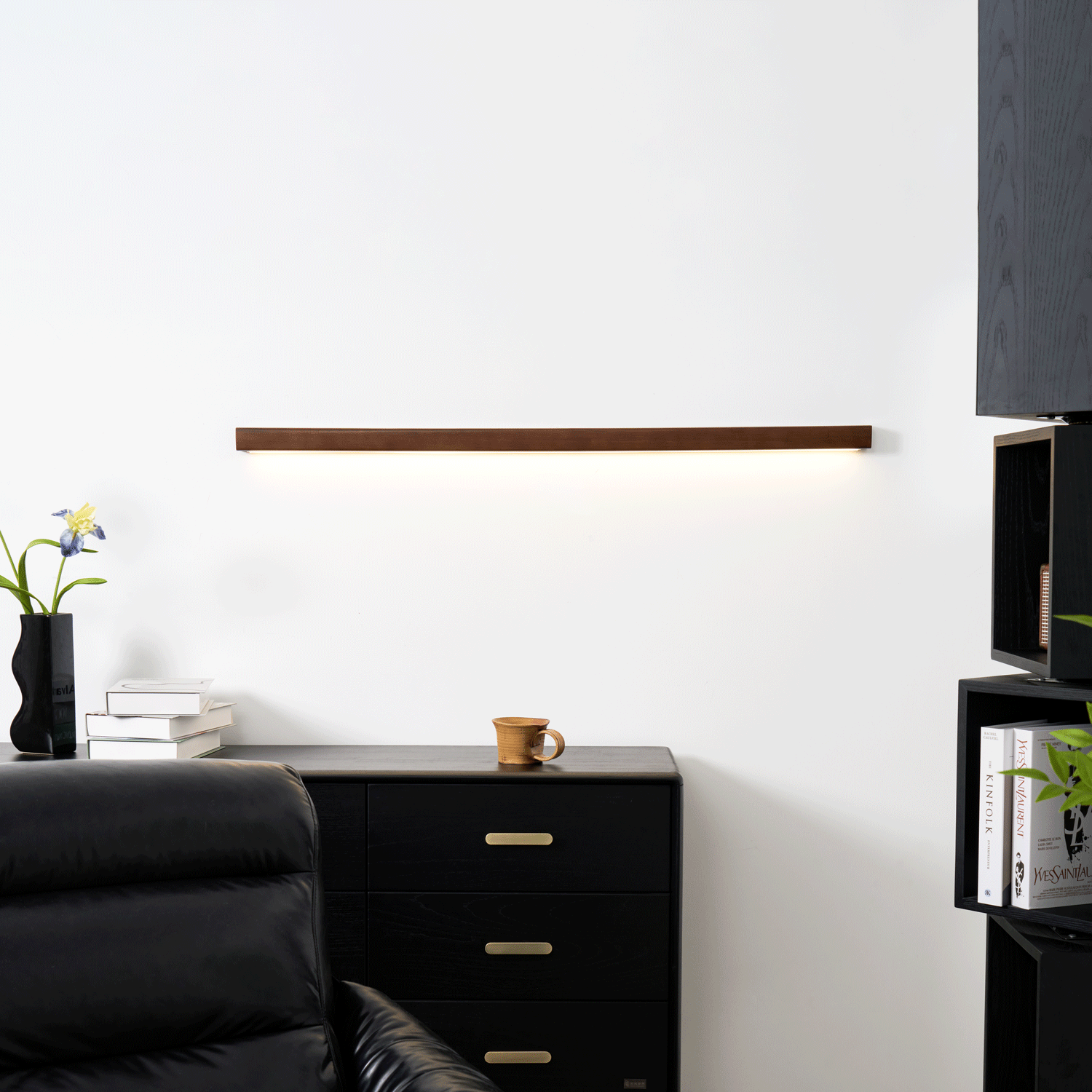 Wandlamp Minimalistisch met Geïntegreerde LED en Houten Behuizing