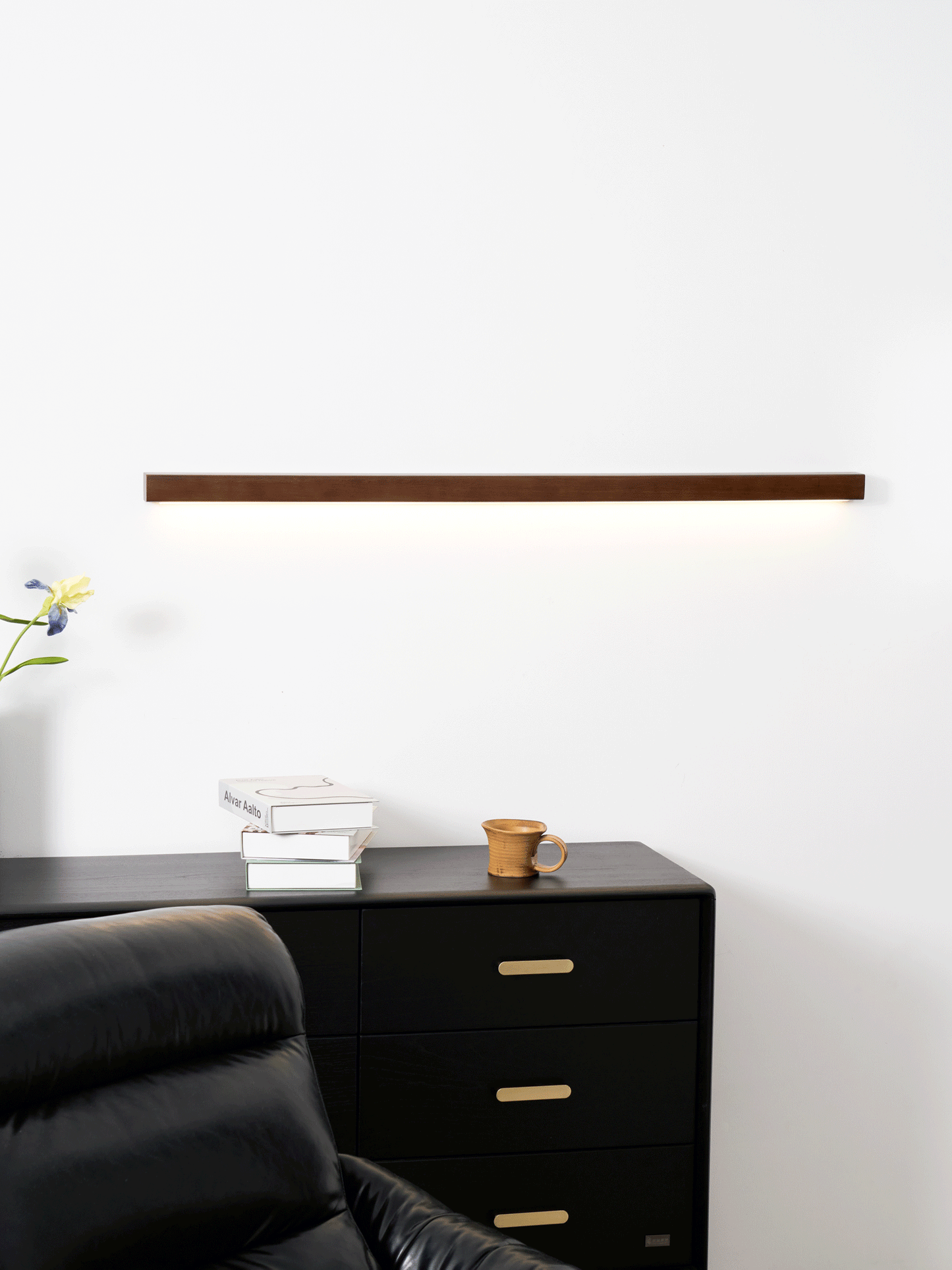 Wandlamp Minimalistisch met Geïntegreerde LED en Houten Behuizing
