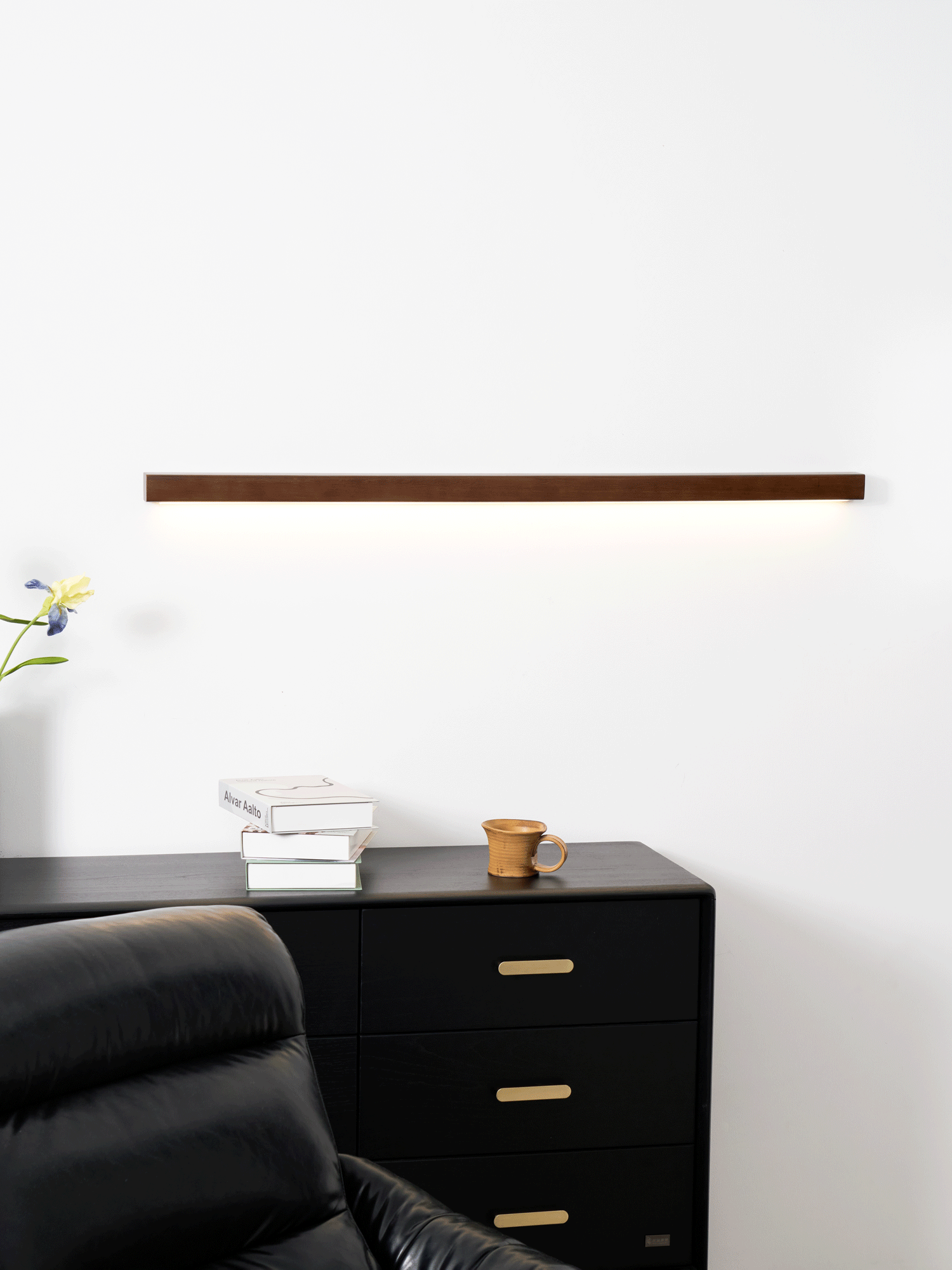Wandlamp Minimalistisch met Geïntegreerde LED en Houten Behuizing