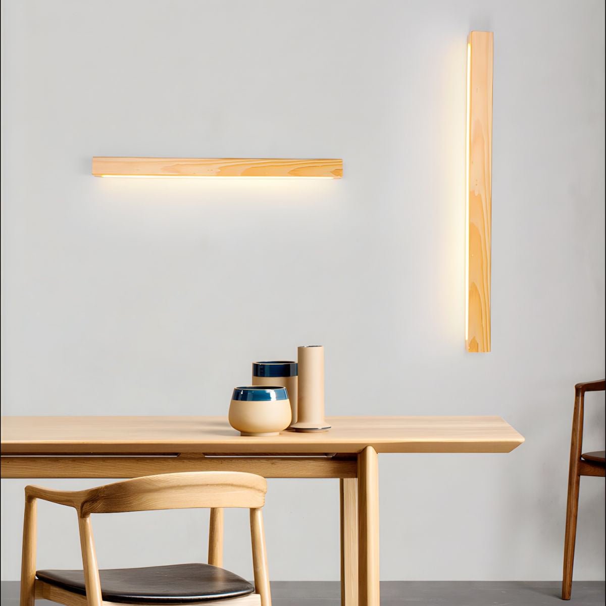 Wandlamp Minimalistisch met Geïntegreerde LED en Houten Behuizing