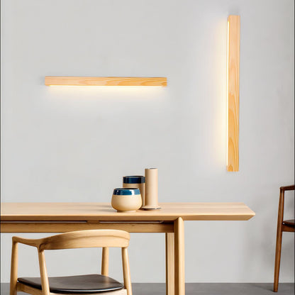 Wandlamp Minimalistisch met Geïntegreerde LED en Houten Behuizing