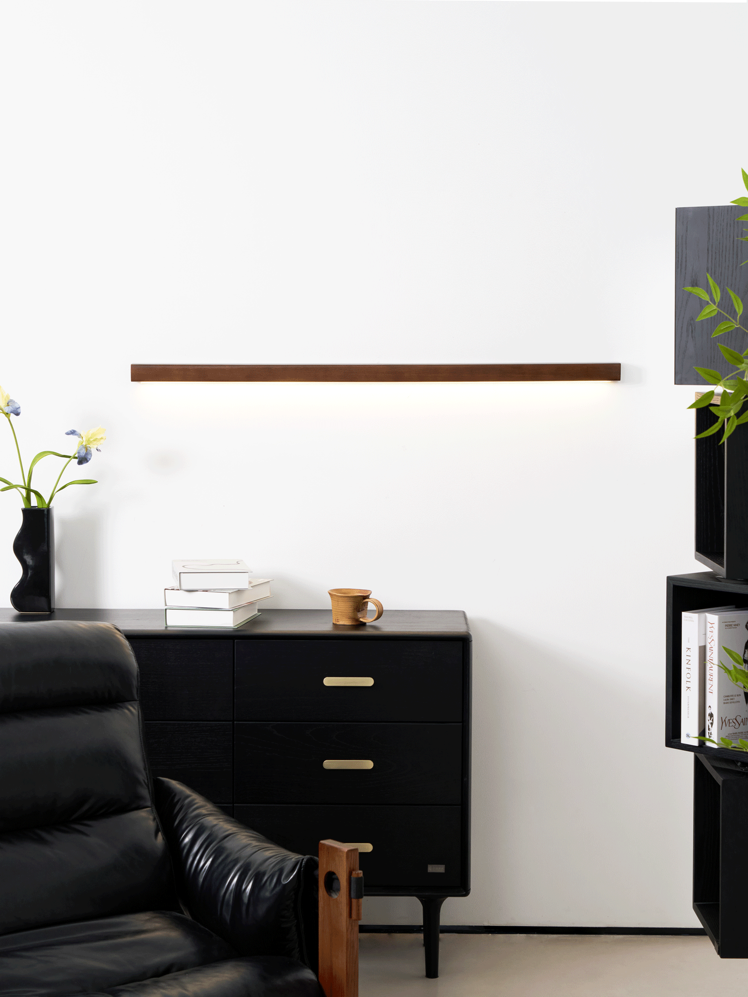Wandlamp Minimalistisch met Geïntegreerde LED en Houten Behuizing