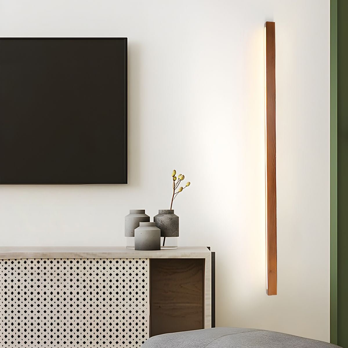 Wandlamp Minimalistisch met Geïntegreerde LED en Houten Behuizing