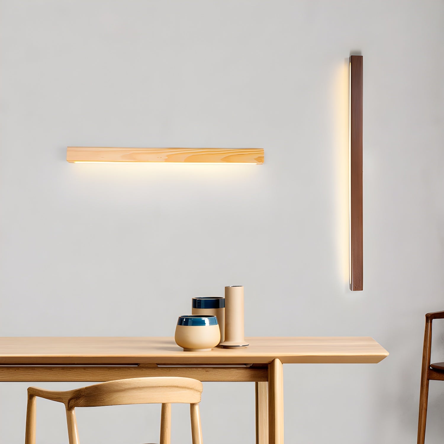 Wandlamp Minimalistisch met Geïntegreerde LED en Houten Behuizing