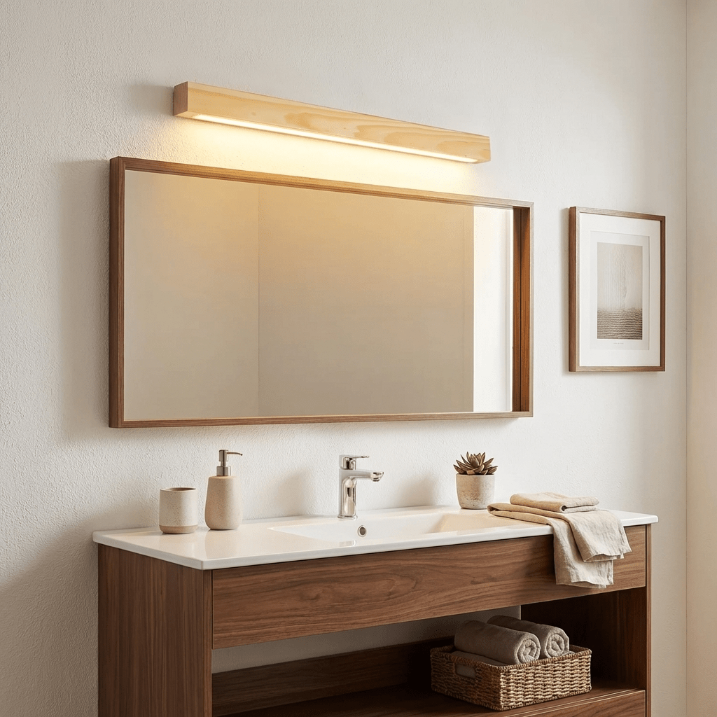 Wandlamp Minimalistisch met Geïntegreerde LED en Houten Behuizing