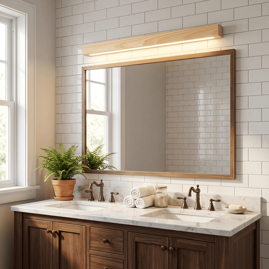 Wandlamp Minimalistisch met Geïntegreerde LED en Houten Behuizing