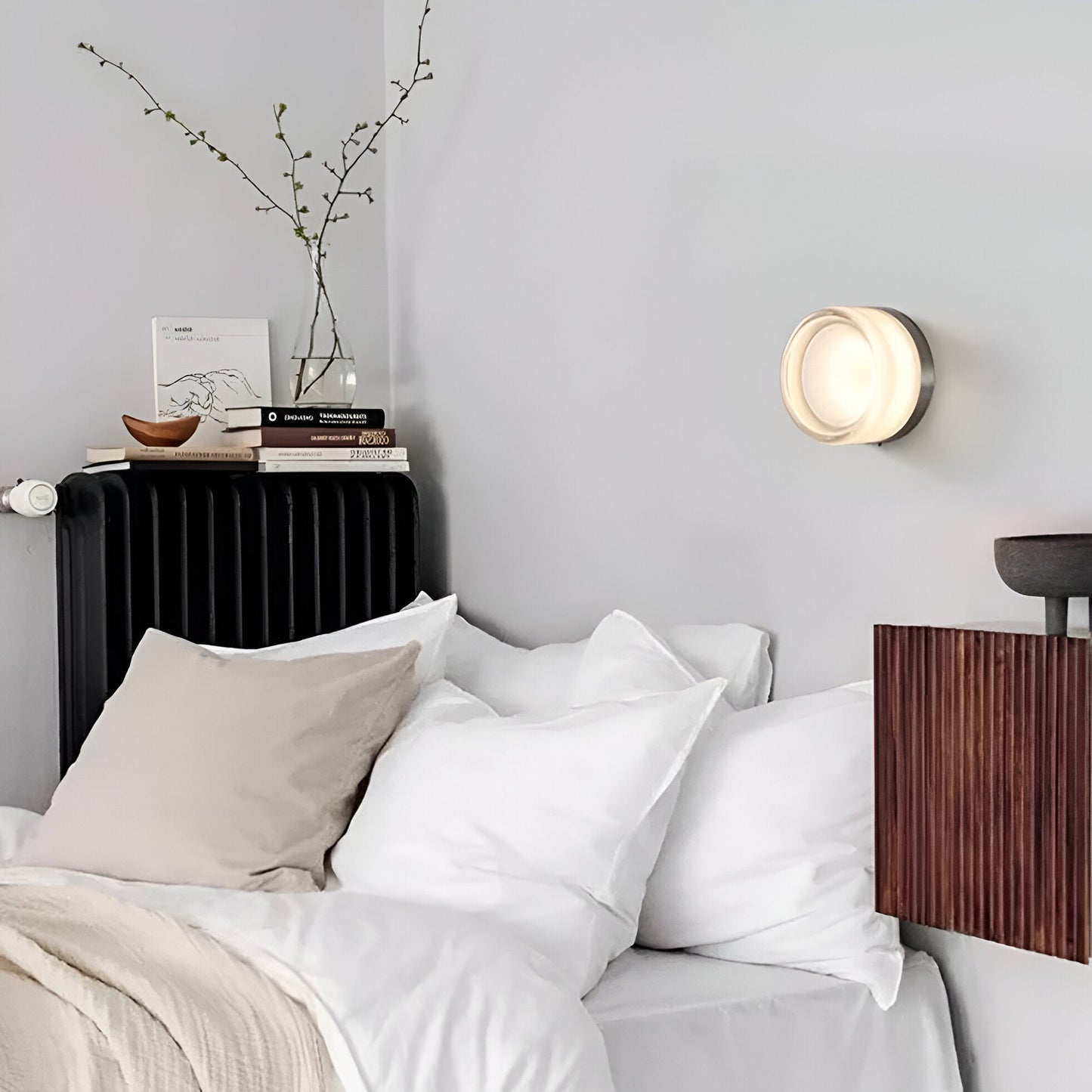 Wandlamp Minimalistisch met Glazen Kap en Geïntegreerde LED