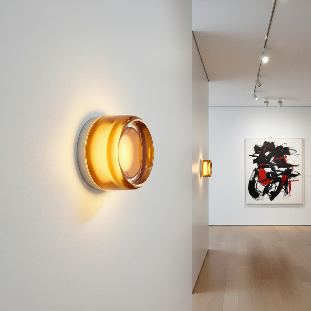 Wandlamp Minimalistisch met Glazen Kap en Geïntegreerde LED