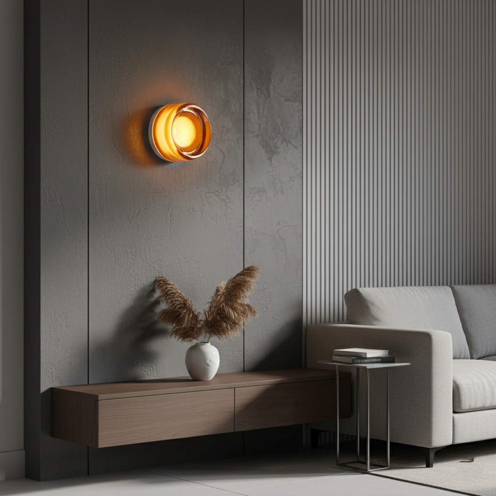 Wandlamp Minimalistisch met Glazen Kap en Geïntegreerde LED