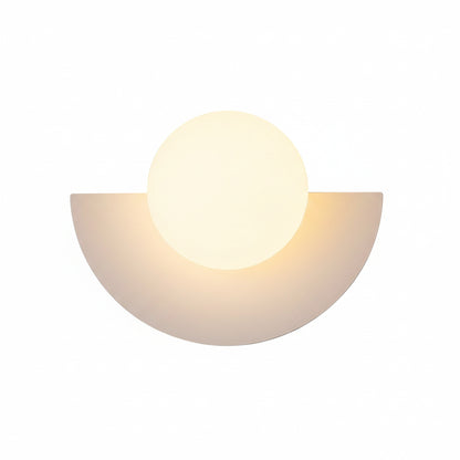 Wandlamp Minimalistisch met Halfrondes Ontwerp en Glazen Bol