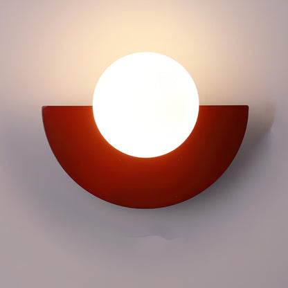 Wandlamp Minimalistisch met Halfrondes Ontwerp en Glazen Bol
