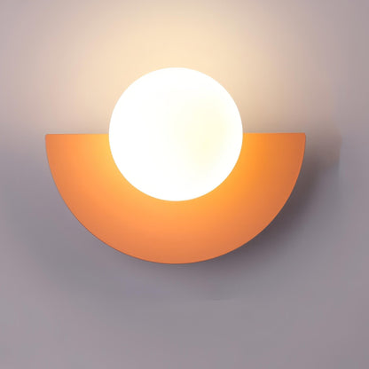 Wandlamp Minimalistisch met Halfrondes Ontwerp en Glazen Bol