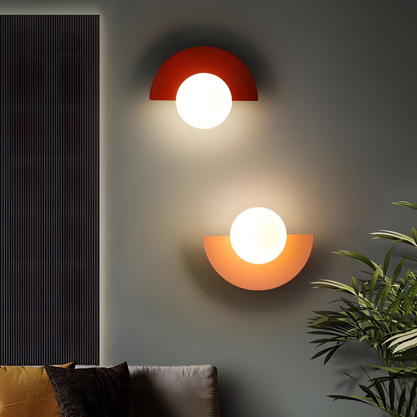 Wandlamp Minimalistisch met Halfrondes Ontwerp en Glazen Bol