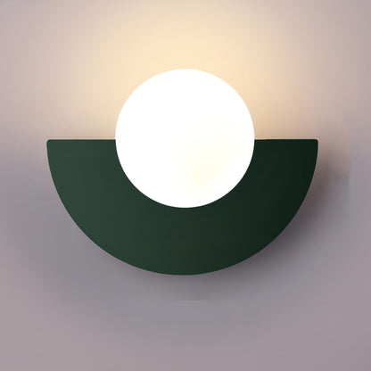 Wandlamp Minimalistisch met Halfrondes Ontwerp en Glazen Bol