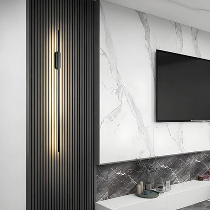 Wandlamp Minimalistisch met Lineaire LED Lichtbalk en Ronde Bevestiging