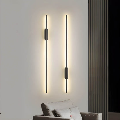 Wandlamp Minimalistisch met Lineaire LED Lichtbalk en Ronde Bevestiging