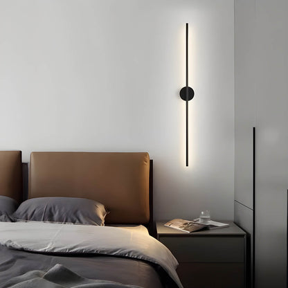 Wandlamp Minimalistisch met Lineaire LED Lichtbalk en Ronde Bevestiging