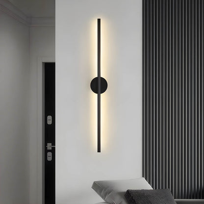 Wandlamp Minimalistisch met Lineaire LED Lichtbalk en Ronde Bevestiging