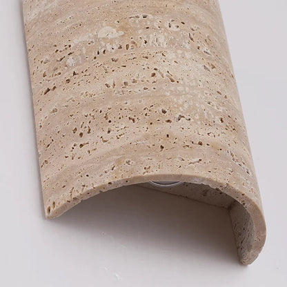 Wandlamp Minimalistisch met Travertine Kap en Up-Down Verlichting