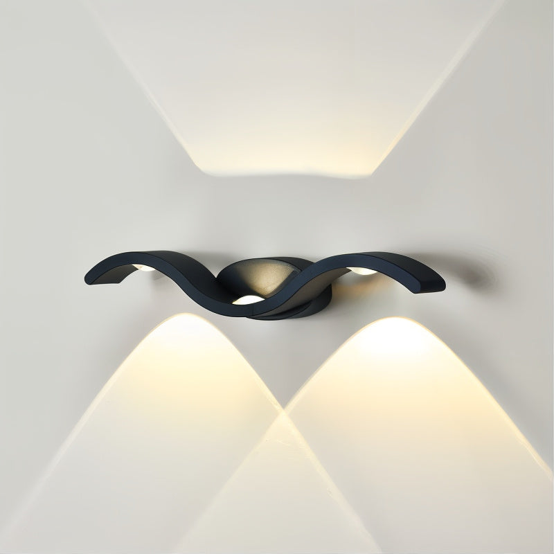 Wandlamp Modern LED met Golvend Design voor Binnen en Buiten