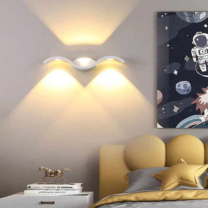 Wandlamp Modern LED met Golvend Design voor Binnen en Buiten
