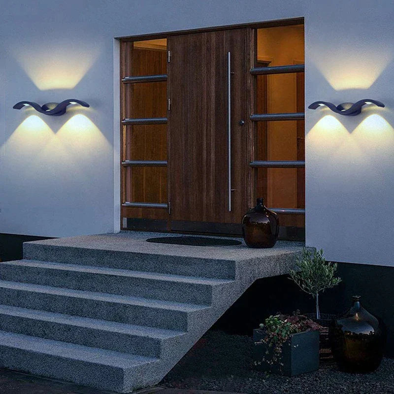 Wandlamp Modern LED met Golvend Design voor Binnen en Buiten