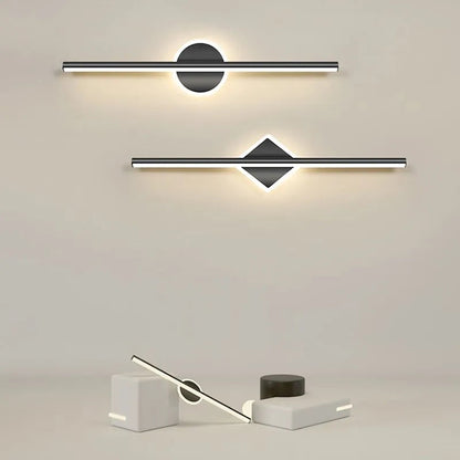 Wandlamp Modern LED met Lineaire Staaf en Ronde Rozet Dimbaar