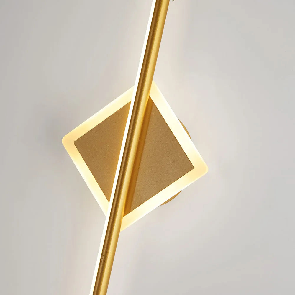 Wandlamp Modern LED met Lineaire Staaf en Ronde Rozet Dimbaar