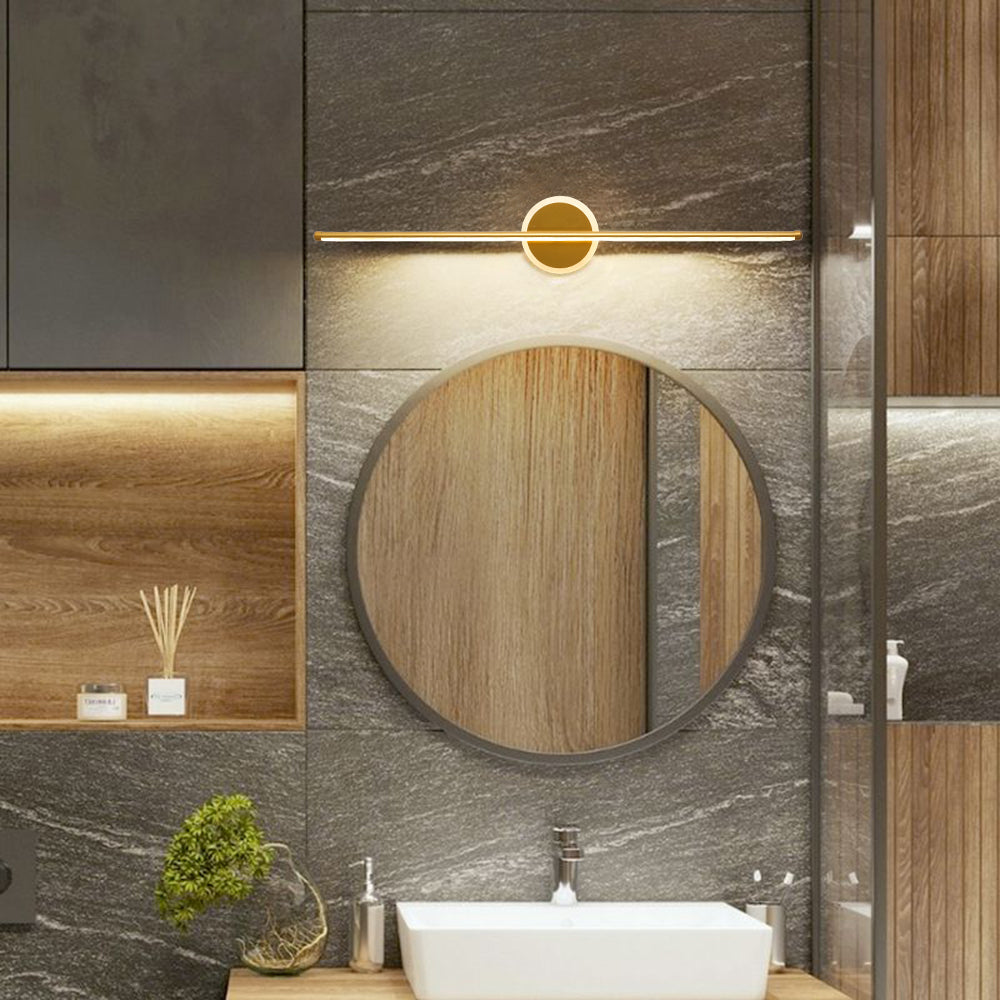 Wandlamp Modern LED met Lineaire Staaf en Ronde Rozet Dimbaar