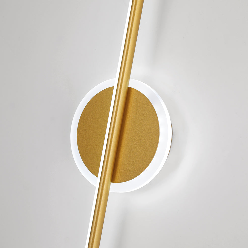 Wandlamp Modern LED met Lineaire Staaf en Ronde Rozet Dimbaar